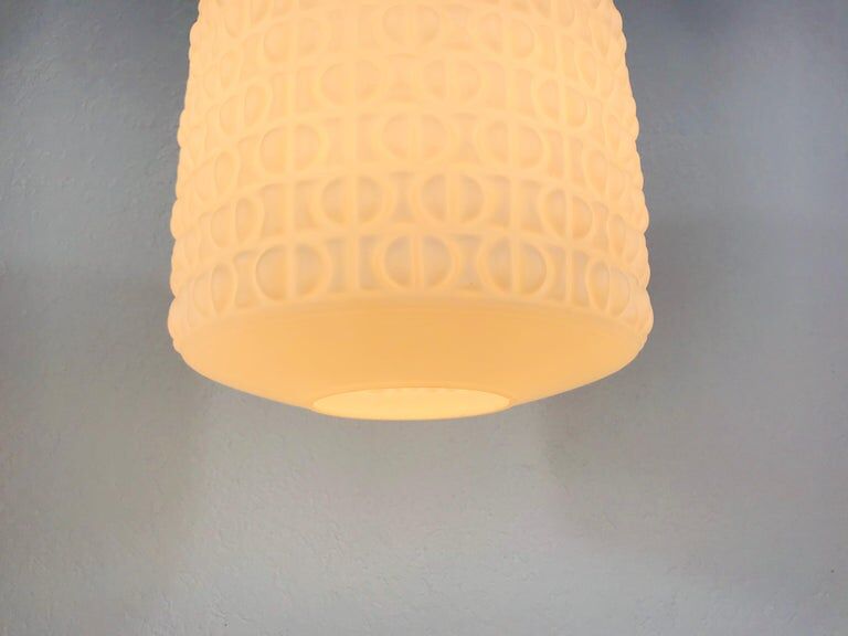 White opal pendant lamp by Peill and Putzler, 1970, Germany