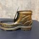 Vintage ashtray in the shape of a hiking boot with a hinged lid