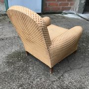 Fauteuil club velours 1970