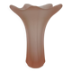 Vintage frosted pink glass corolla vase