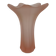 Vintage frosted pink glass corolla vase