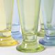 Set of 5 Colorful Yellow, Green and Blue Water Tumblers / Turkey / 2000s