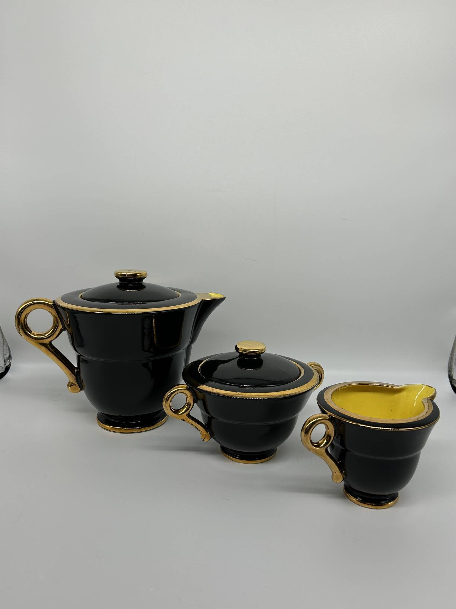teapot, milk jug, sugar bowl set from Salins