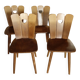 Scandinavian midcentury wooden chairs.