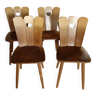 Scandinavian midcentury wooden chairs.