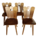 Scandinavian midcentury wooden chairs.