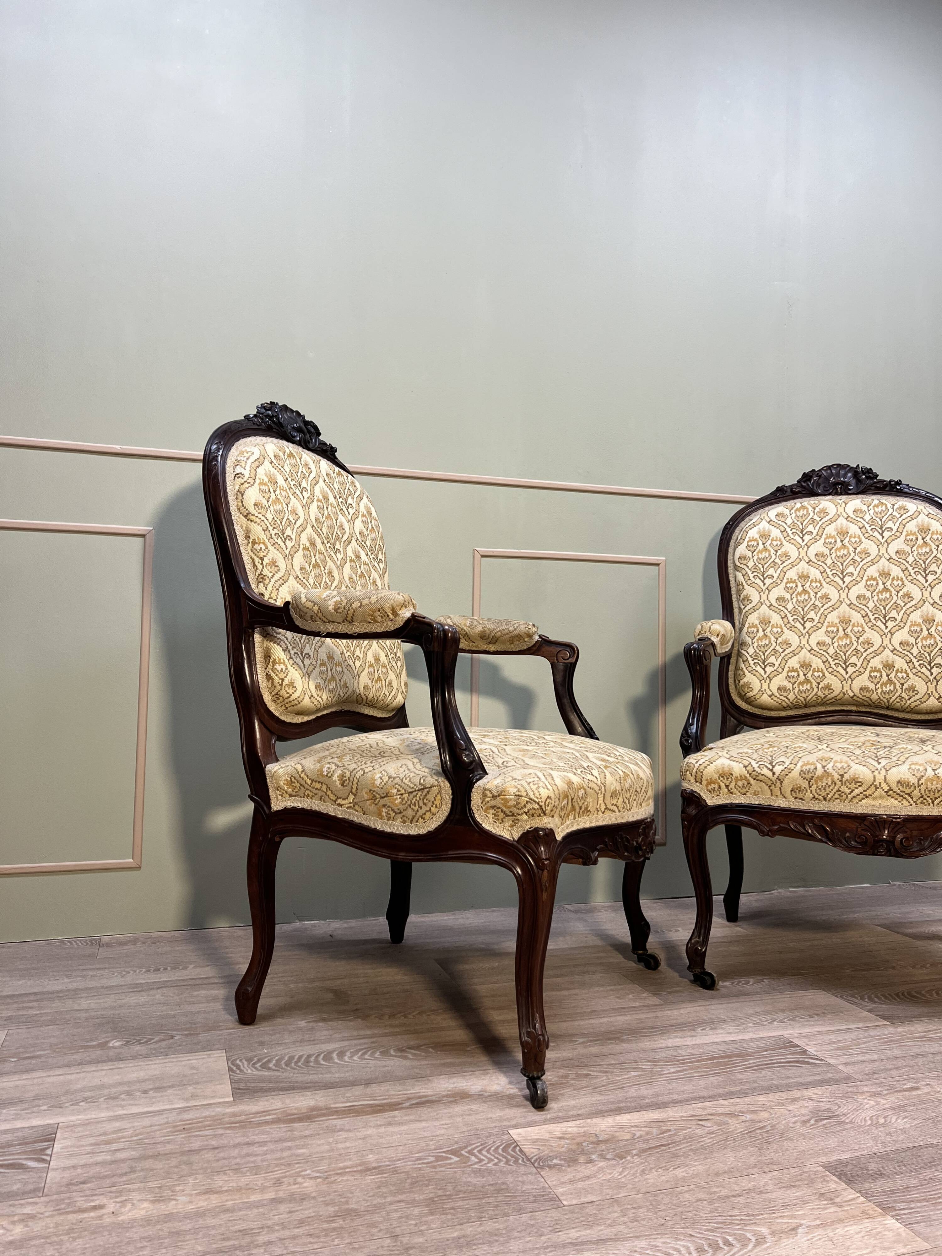 Pair Of Regency Style Flat Back Armchairs 19th Century