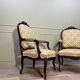 Pair Of Regency Style Flat Back Armchairs 19th Century