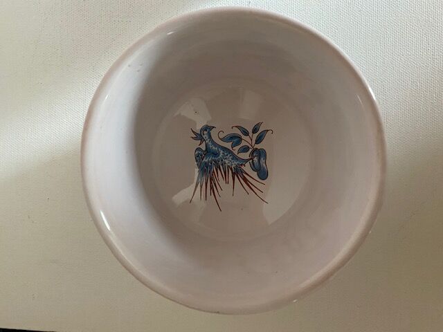 Lot of 2 bowls Ceramic decoration decor Moustiers G. F.