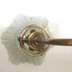 Brass art deco and pressed glass tulip