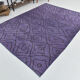 7x9 modern vintage purple  hemp area rug,