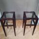 Pair of varnished wood selettes