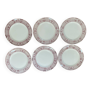 Lot de 6 assiettes plates en ironstone Mason