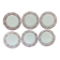 Set of 6 flat plates in Mason ironstone.