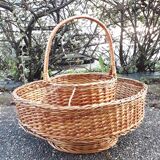 Wicker bottle holder bar basket
