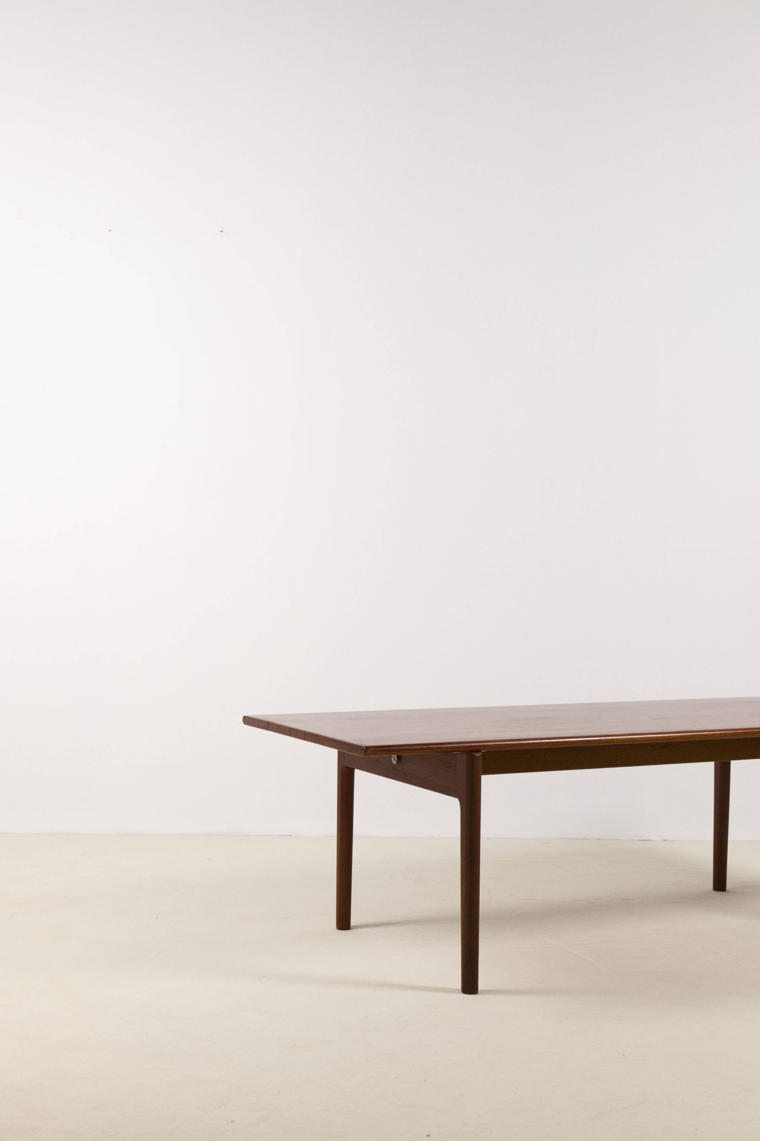 Hans Wegner AT-15 Solid Teak and Oak Coffee Table for Andreas Tuck