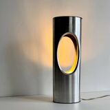 Vintage table lamp, aluminum, France 1970