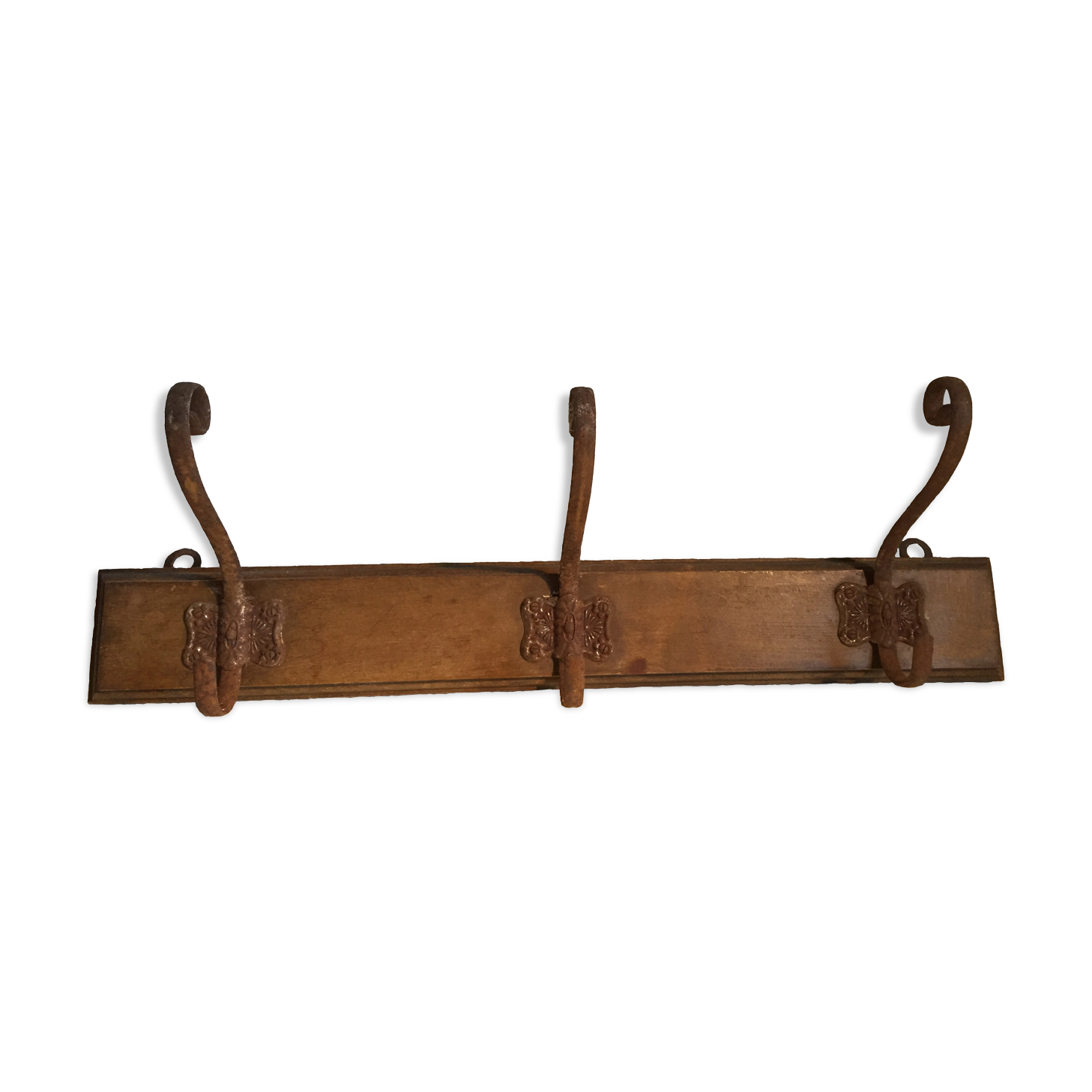 Vintage coat rack 3 hooks 54cm