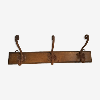 Porte manteau vintage 3 patères 54cm