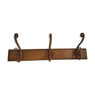 Vintage coat rack 3 hooks 54cm