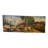 Lot de deux paysage africains signé