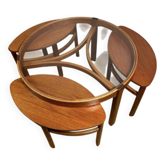 Table basse rétro vintage en teck du milieu du siècle par Nathan Trinity 1960