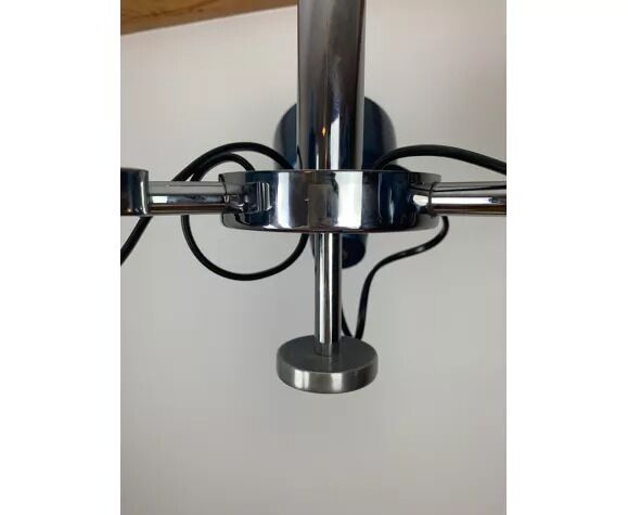 Rolly chandelier 3 blue adjustable spots, 70s