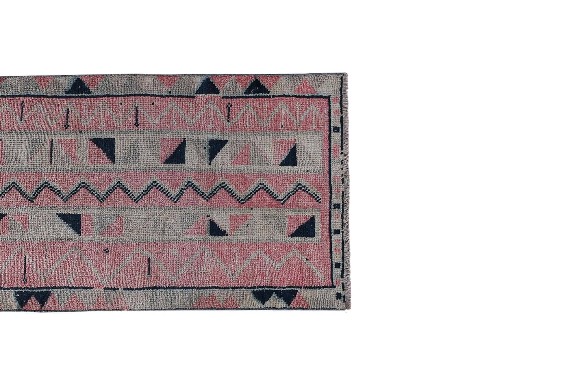 Vintage Turkish hallway rug 95x300 cm