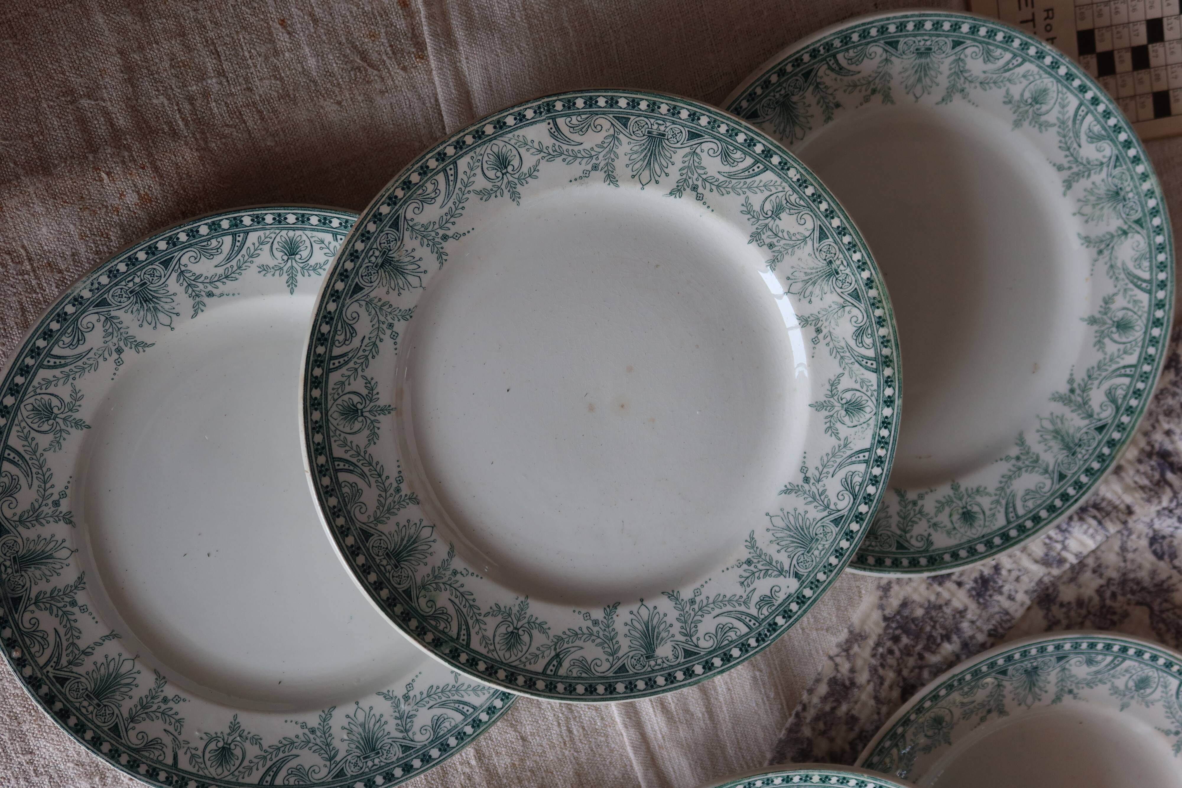 6 vintage dessert plates - Terre de fer - Moulin des Loups - Wi model
