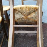 Lot of straw chairs