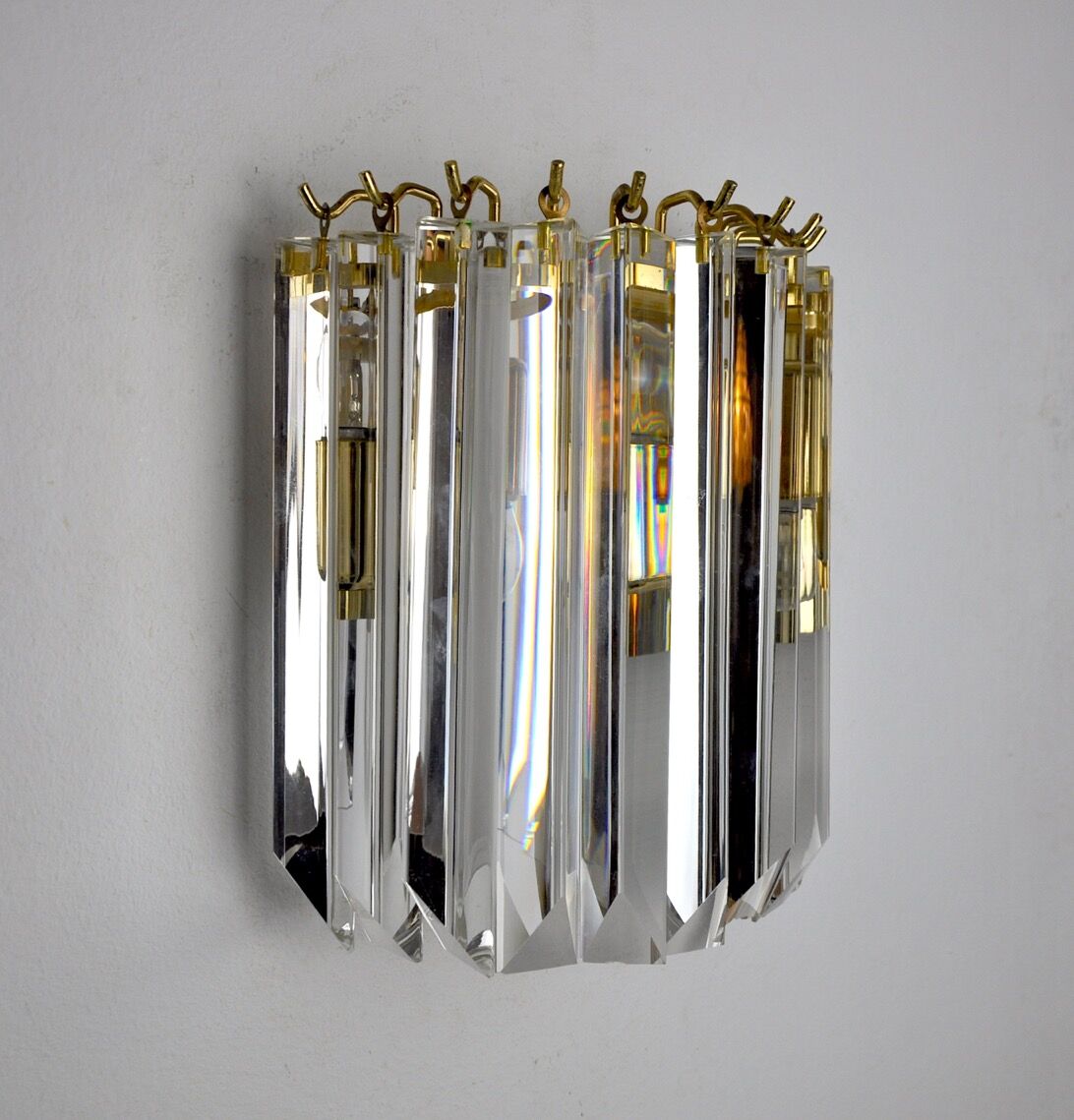 Venini wall lamp, murano glass, Italy, 1970