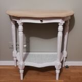 Console demi-lune de style Shabby