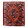 Vintage Sarouk wool rug, rose field & diamond medallion, c. 1950s