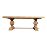 Antique farmhouse table in natural wood