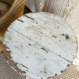 Small side table with an antique finish