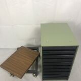 Metal filing cabinet with drawers