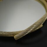 Gilded Rope Serving Tray, French Mirror Tray, Drinks Tray