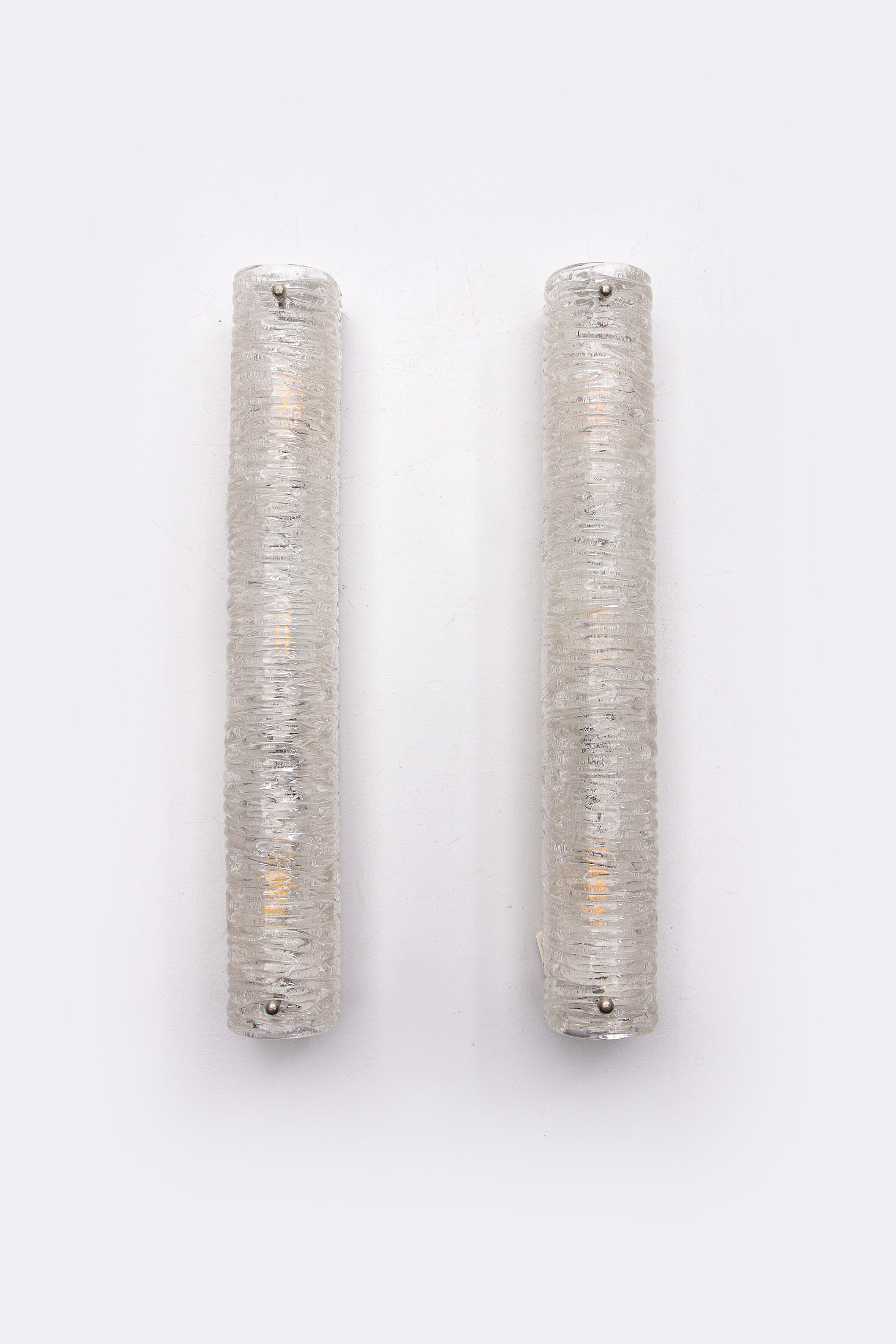 Set Elongated wall lamps by Honsel Leuchten with bubble glass, 1960