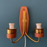Danish teak wall lamp