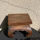 Plant holder, wooden saddle, old base