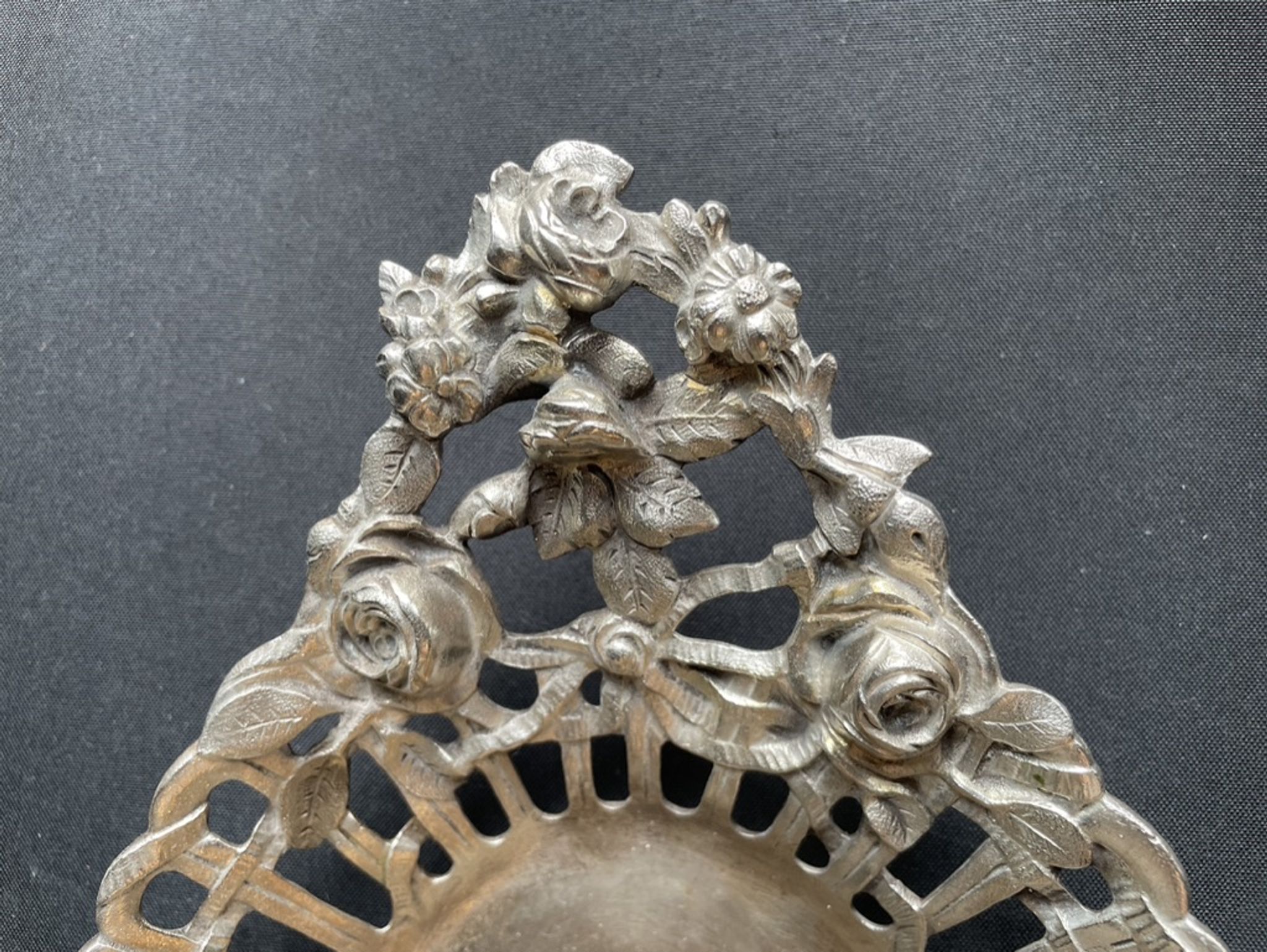 Corbeille en bronze argenté
