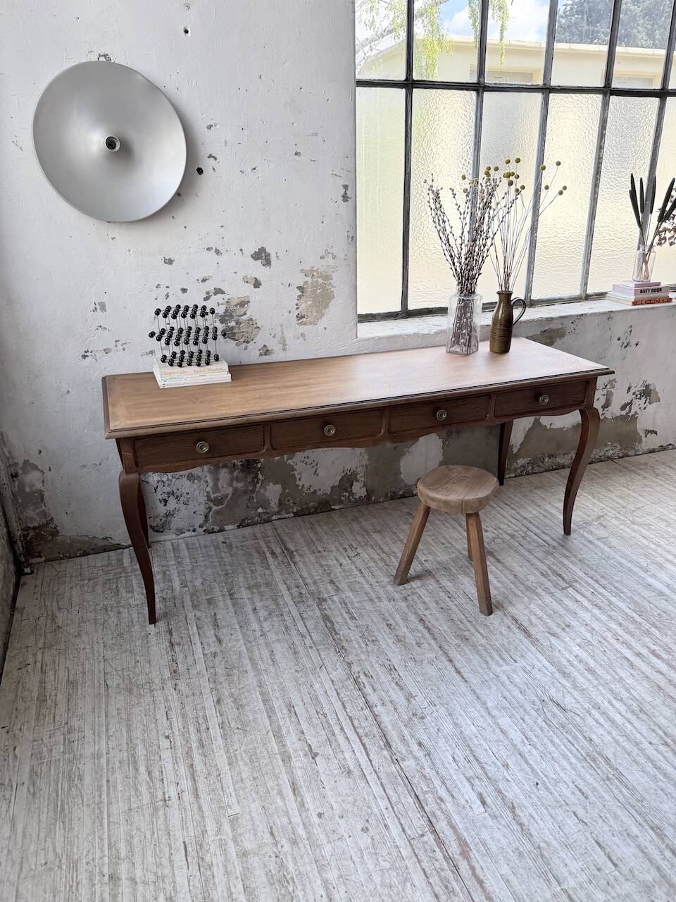Console bureau en chêne 1960