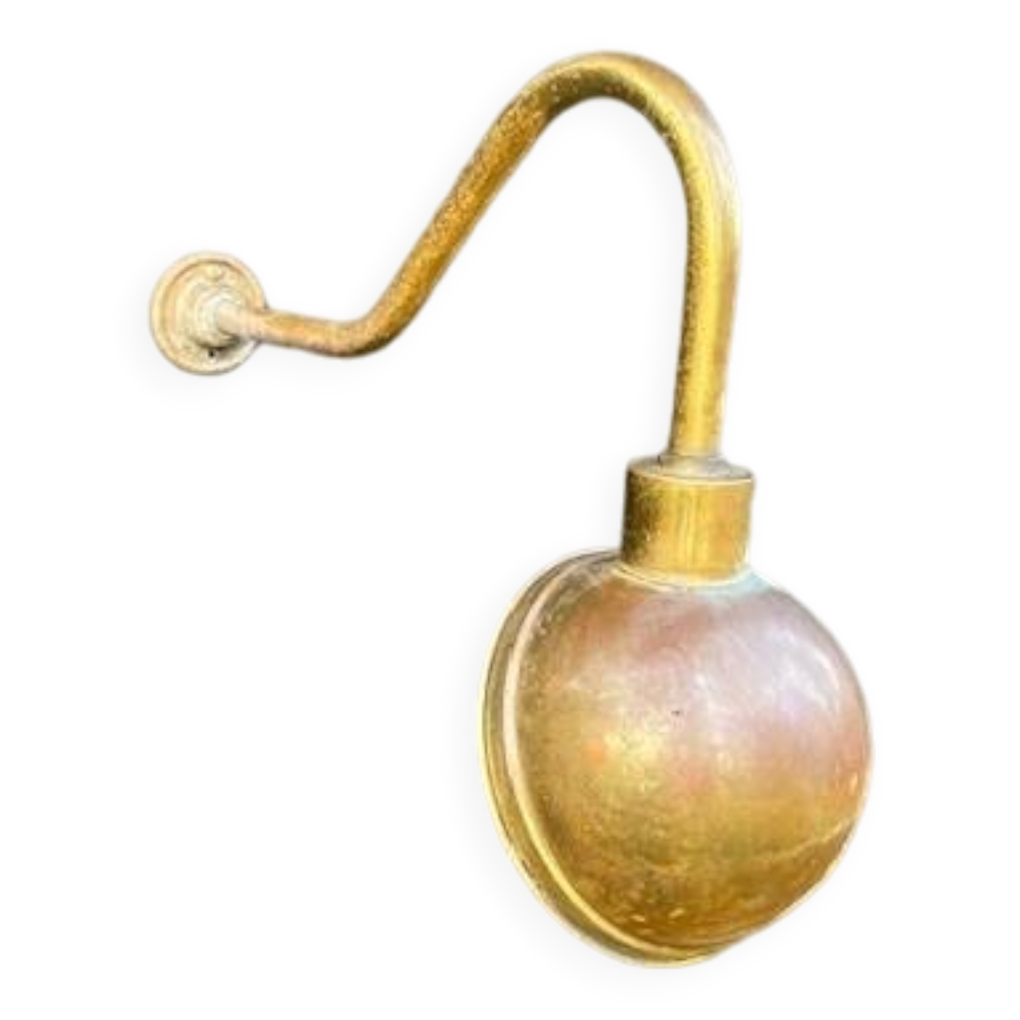 2 industrial brass wall lights - Denmark 70s-80s