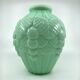 2 Art Deco vases in green opaline • Circa 1920/30