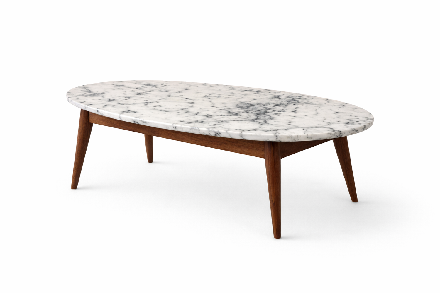 Table basse scandinave vintage en marbre