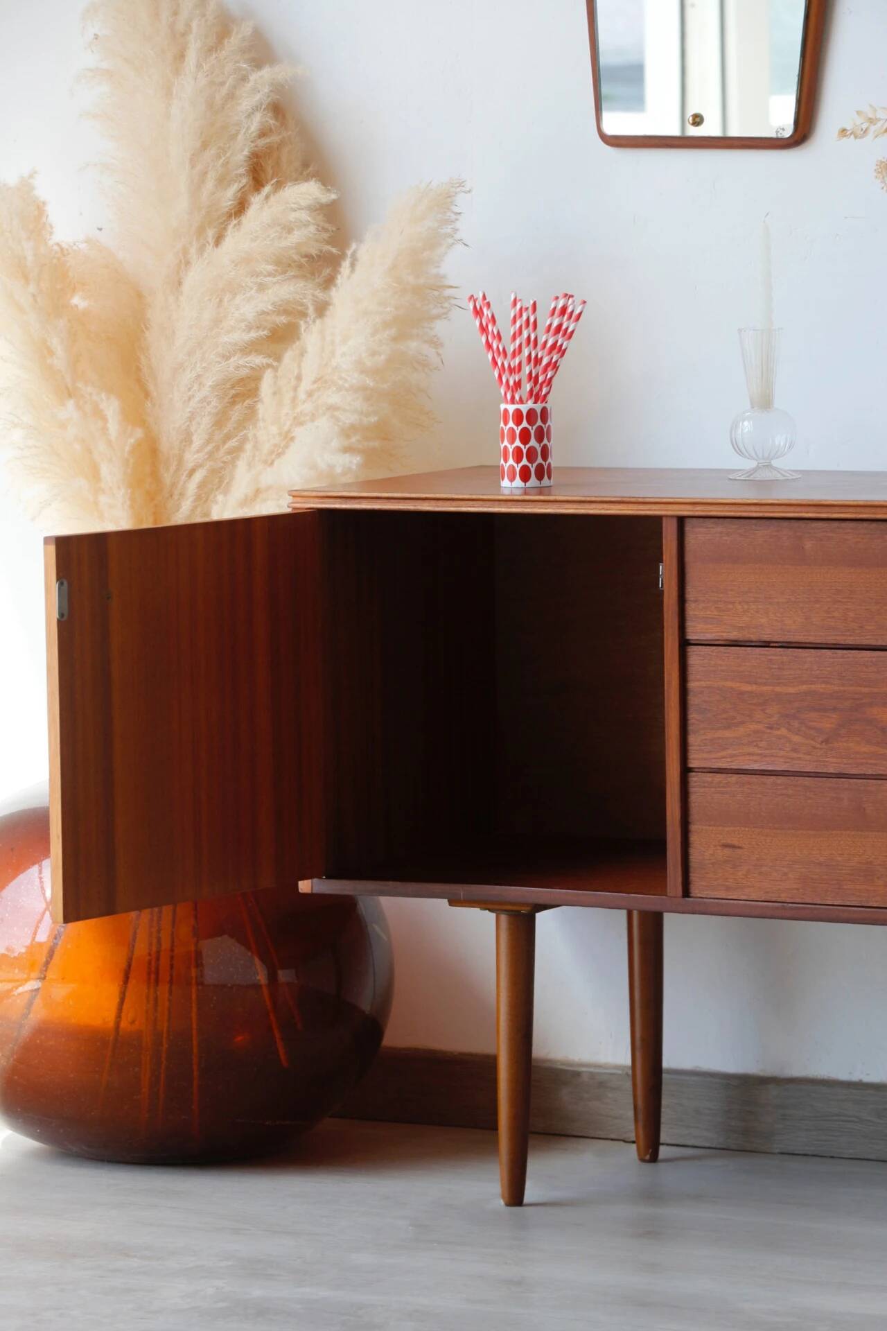 Petite enfilade scandinave sapelli – Design anglais années 60