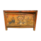 Mongolian wooden chest at the end of the 19th century