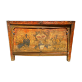 Mongolian wooden chest at the end of the 19th century