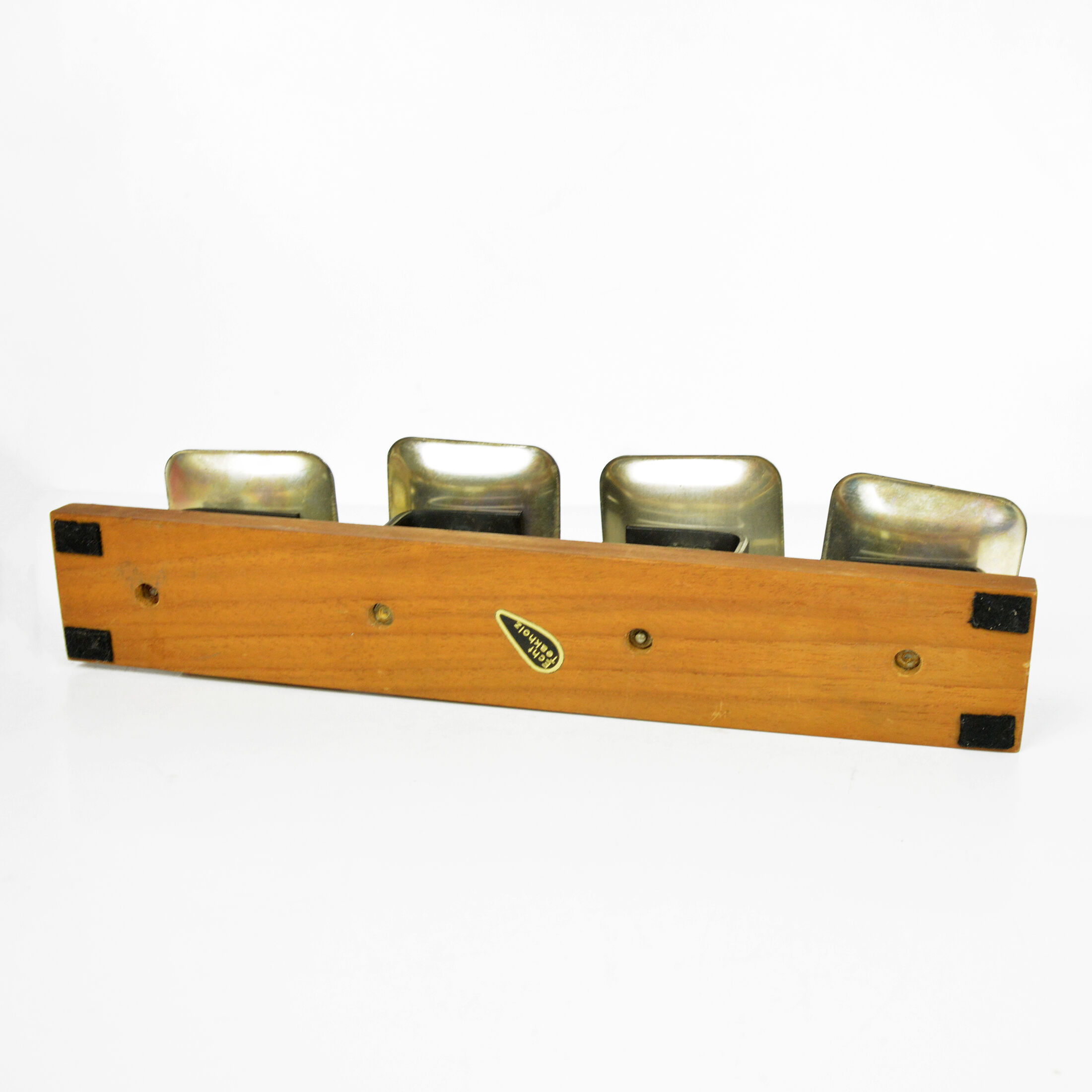 1930s art deco teak candlestick, Austria