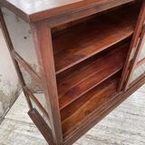 Mahogany sideboard with sliding glass doors
